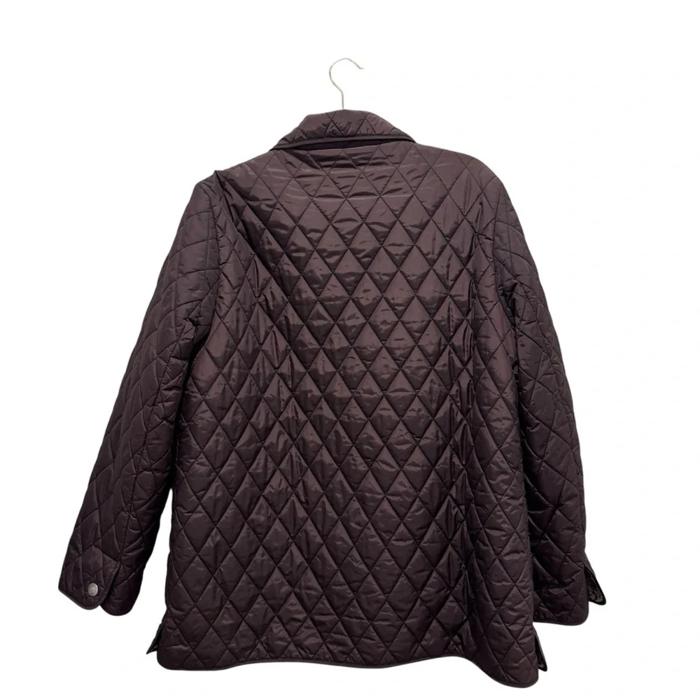Coach Diamond Quilted Signature C Barn Puffer Jacket Equestrian Classic Brown XL